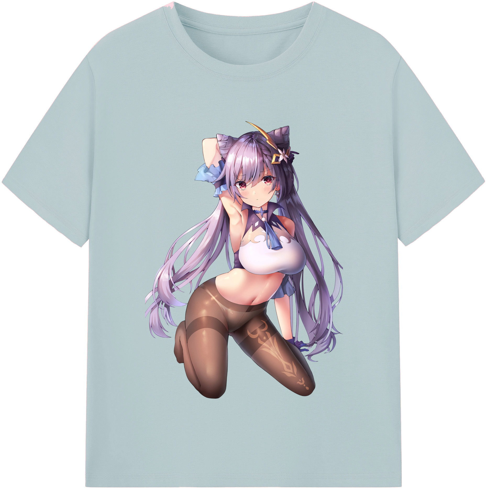 げんし神 刻晴 こくせい genshin Kokusei 綿100％半袖Tシャツ（フロントプリント）